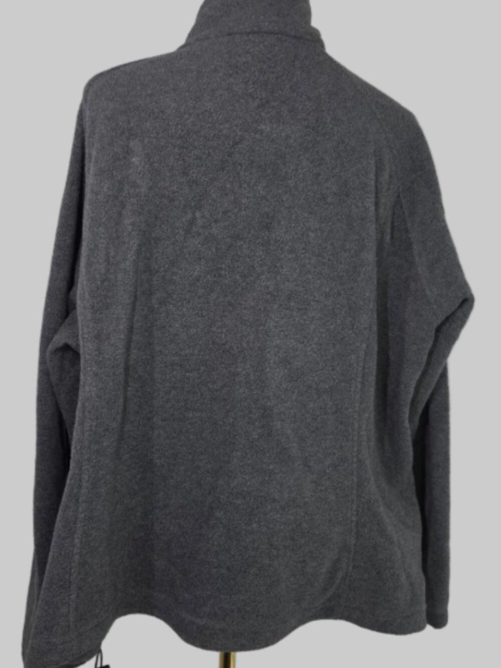 Columbia Gray Full Zip Fleece Jacket High Neck Outdoor Casual - Picture 2 of 6